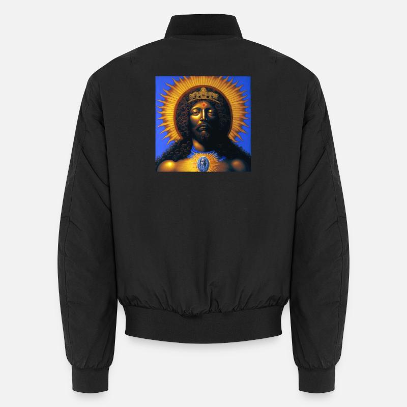 Jésus noir 03 Bomber unisexe
