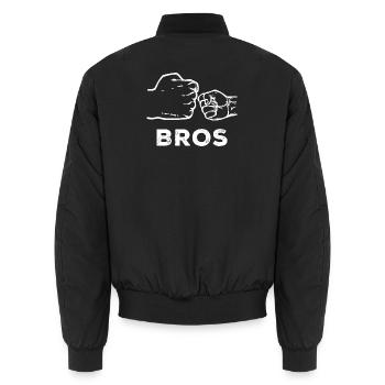 Fiers frères et sœurs de la déclaration Big Brother - Bomber unisexe - noir - Dos - AI Model Male 185 light (185cm)
