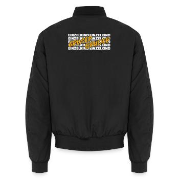 Einzelkind Geschwister Großer Bruder Statement - Unisex Bomberjacke - Schwarz - Hinten - AI Model Male 185 light (185cm)
