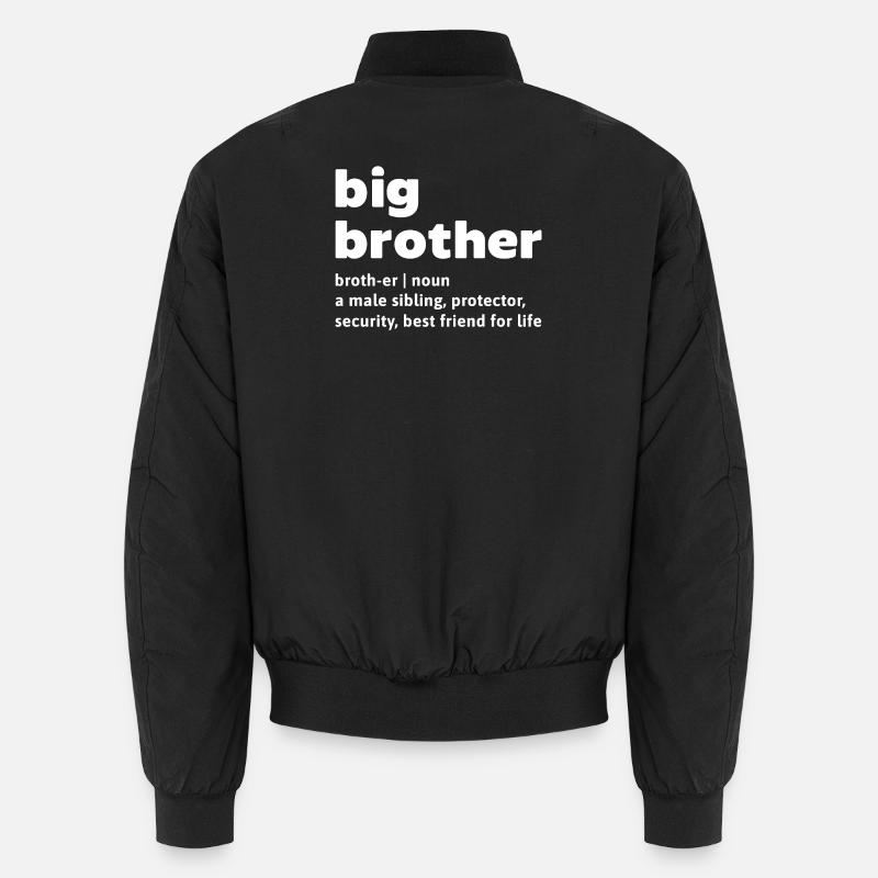 Großer Bruder Geschwister Bruderherz Statement Unisex Bomberjacke