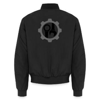 Engrenage / roue dentée et clé - Bomber unisexe - noir - Dos - AI Model Male 185 light (185cm)