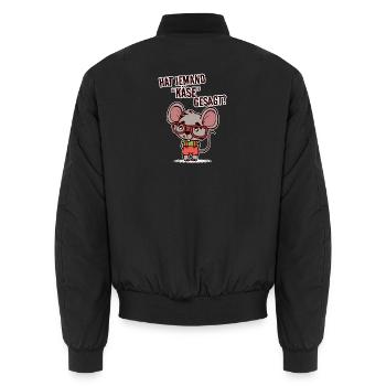 Ratte Statement Schoßtier Haustiere Heimtier - Unisex Bomberjacke - Schwarz - Hinten - AI Model Male 185 light (185cm)