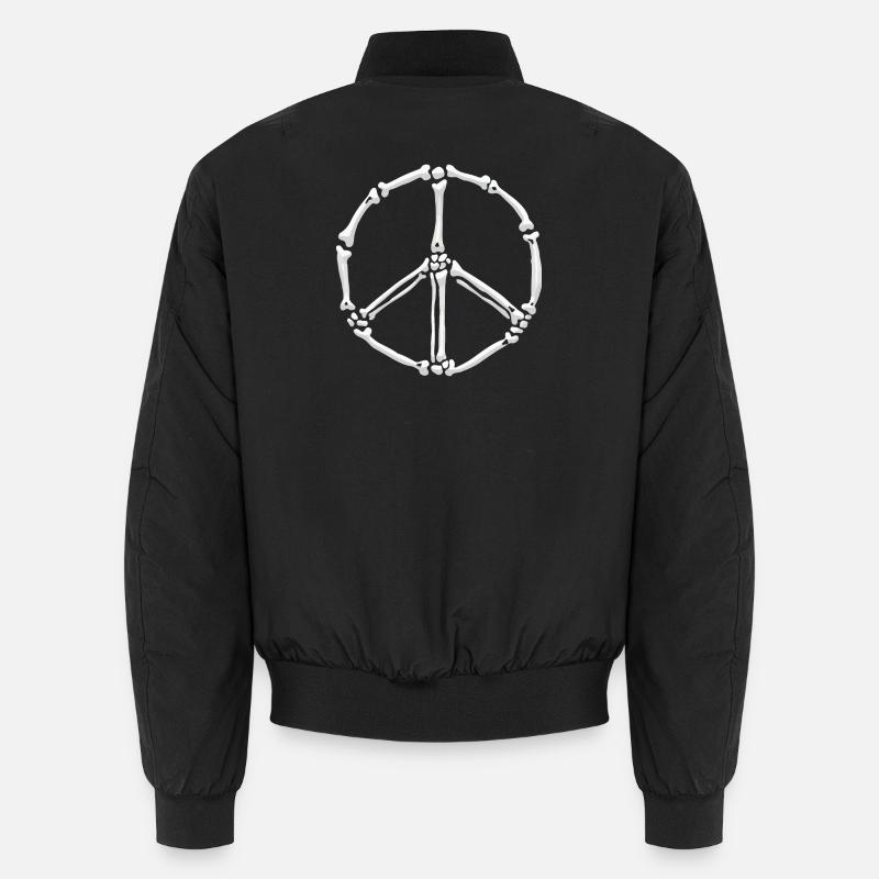 Knochenfriedenszeichen - Unisex Bomberjacke - Schwarz