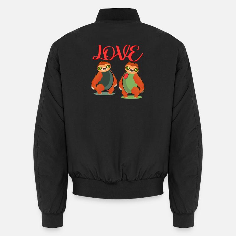 LOVE SLOTH OLIVES COSTUMES POUR COUPLES Bomber unisexe