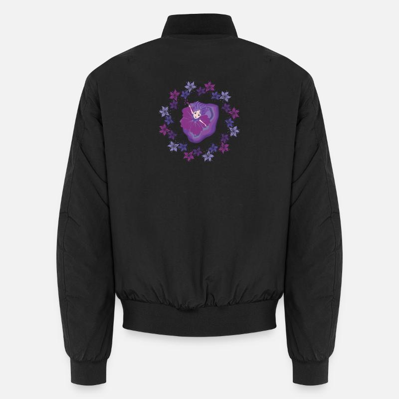 Fantasy Dancer with Lavender Flower Unisex Bomber Jacket