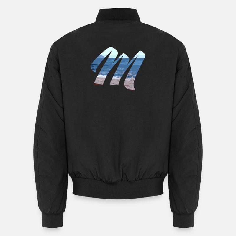Meereswellen Kunst Design - Unisex Bomberjacke - Schwarz