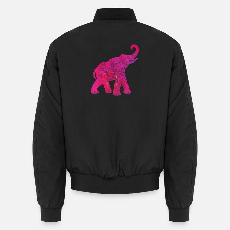 Yoga Éléphant Rose Structure Méditation Inde Yogi Bomber unisexe