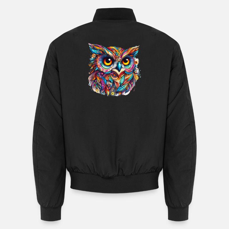 Hibou - Bomber unisexe - noir