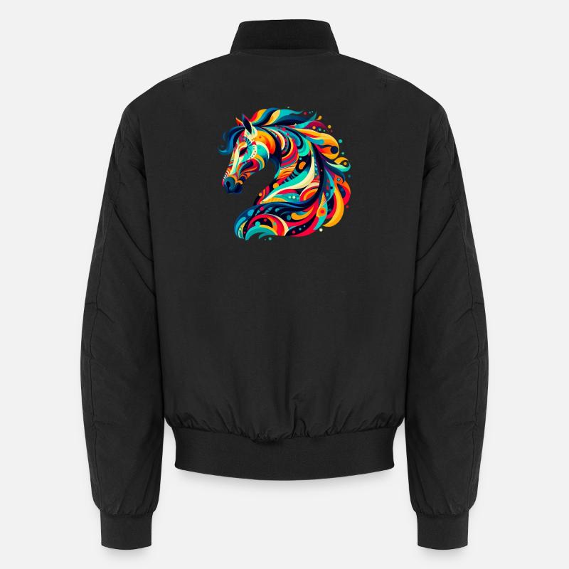 Horse - Unisex Bomber Jacket - black