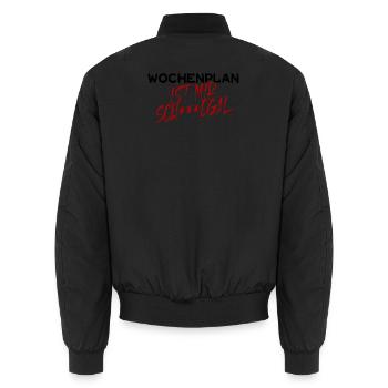 Ruhestand Senior Freizeit Auszeit Rentner Abschied - Unisex Bomberjacke - Schwarz - Hinten - AI Model Male 185 light (185cm)
