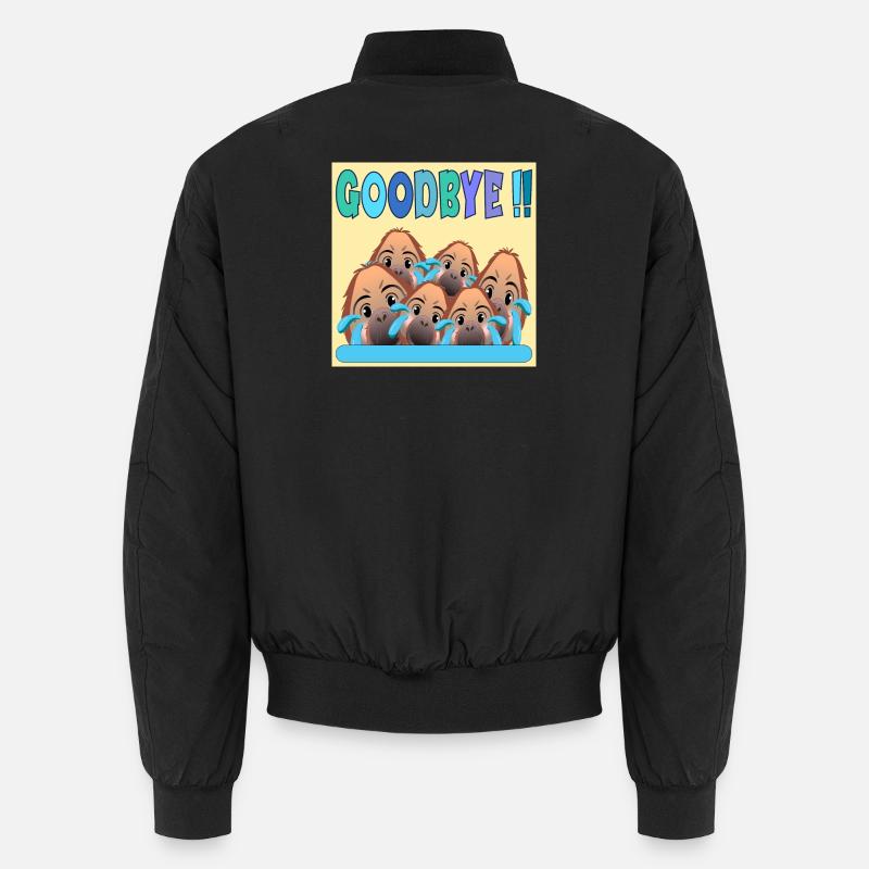 FAREWELL TEAM GOODBYE MONKEY - Unisex Bomber Jacket - black