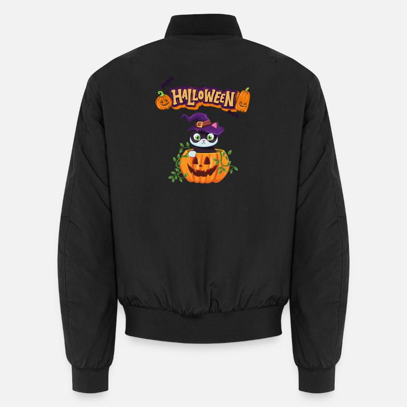 Halloween, Pumpkin, Witchcraft - Unisex Bomber Jacket - black