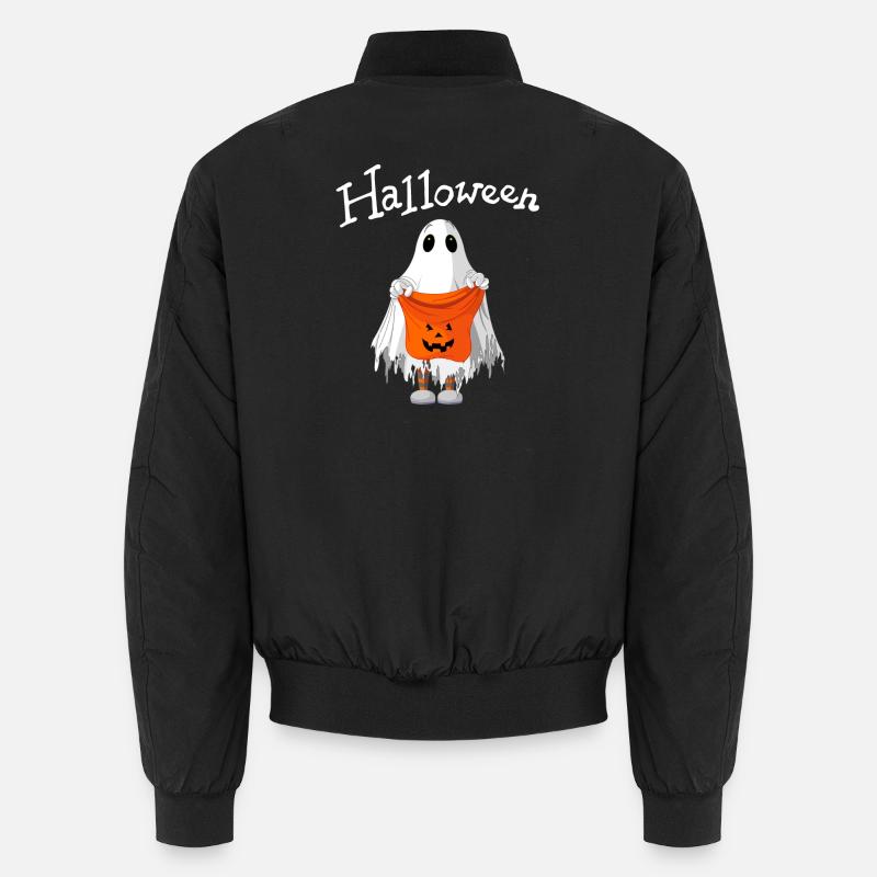 Halloween, Ghost, Halloween Party - Unisex Bomber Jacket - black