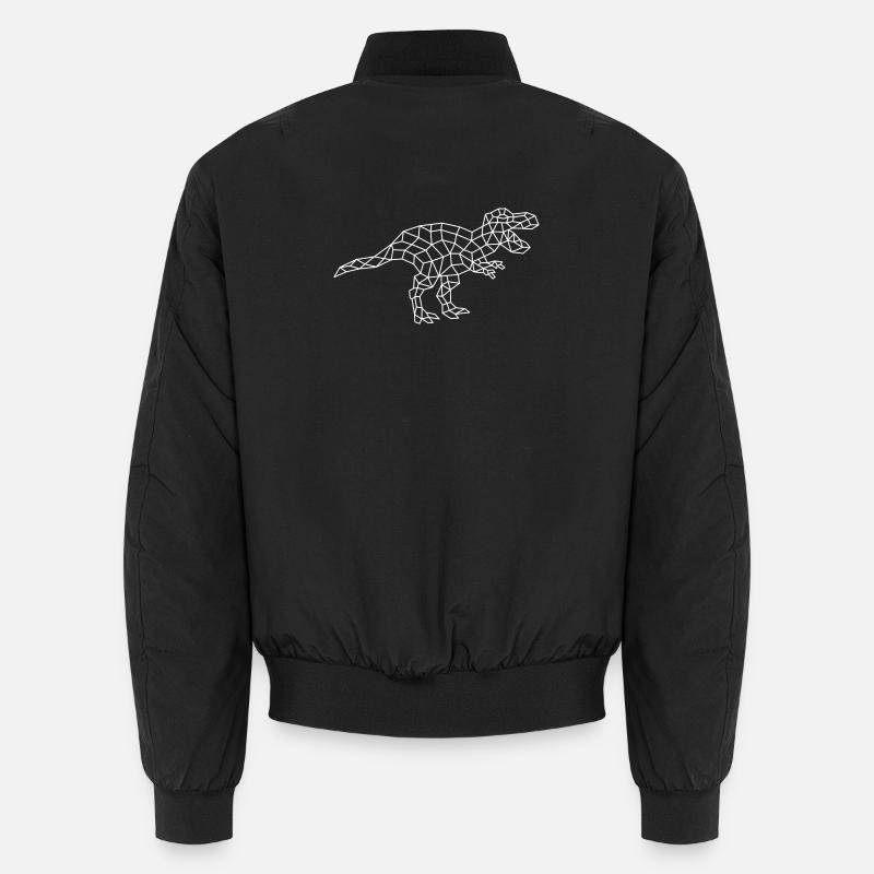 Geometrischer T-Rex Kontur Unisex Bomberjacke