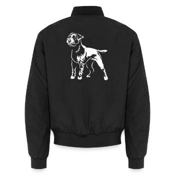 Parson Russell Terrier « BlackEdition » - Bomber unisexe - noir - Dos - AI Model Male 185 light (185cm)