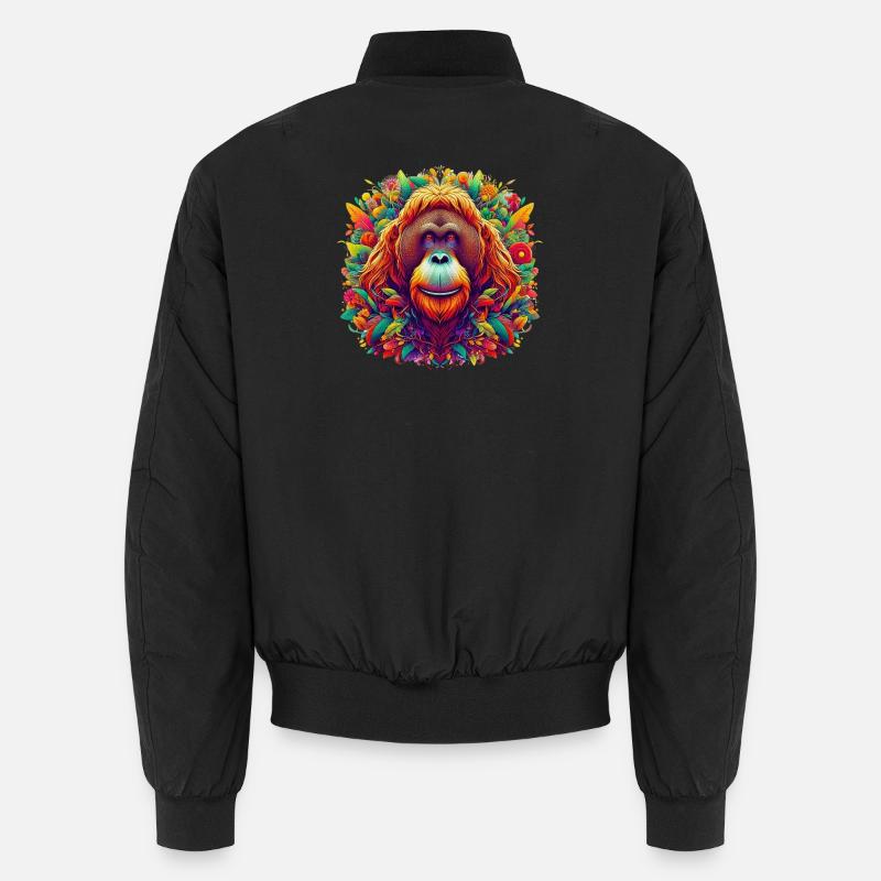 Orangutan Orangutan - Unisex Bomber Jacket - black