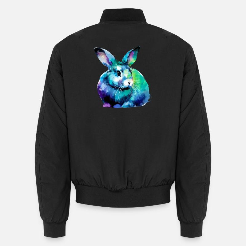Kaninchen - Unisex Bomberjacke - Schwarz