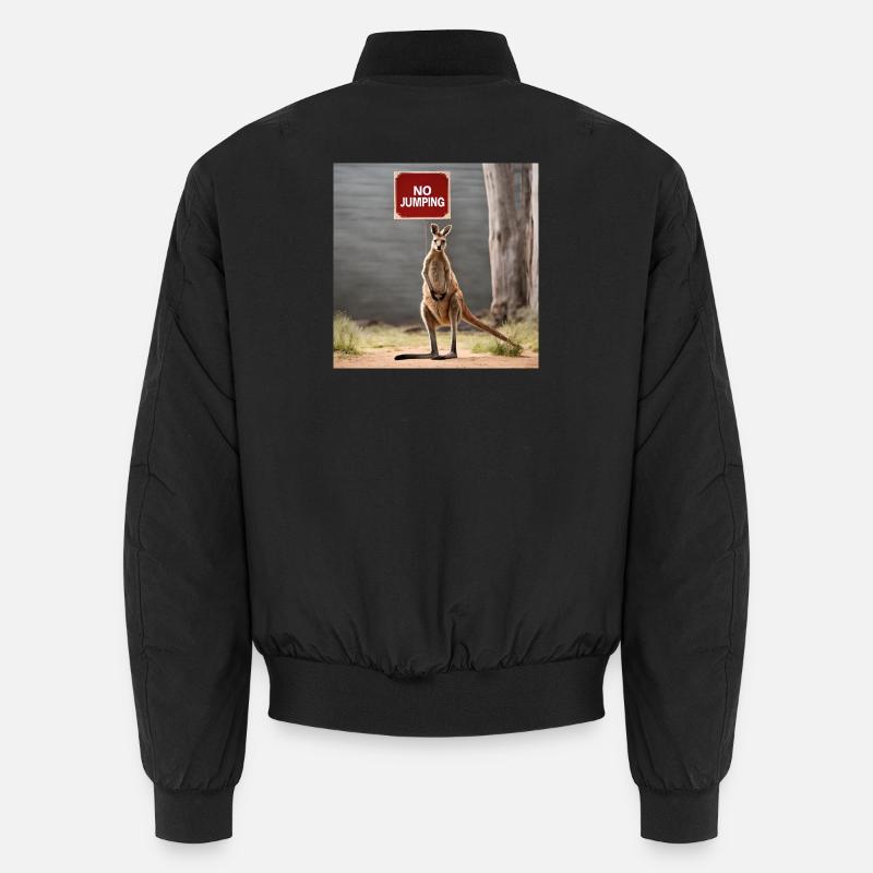 NoJumping - Kangaroo MEME - Unisex Bomberjacke - Schwarz