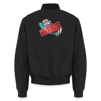 Retraite des aînés Dire retraite - Bomber unisexe - noir - Dos - AI Model Male 185 light (185cm)