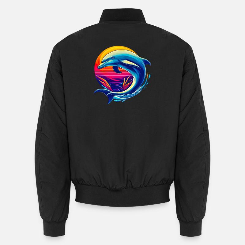 Dolphin - Unisex Bomber Jacket - black