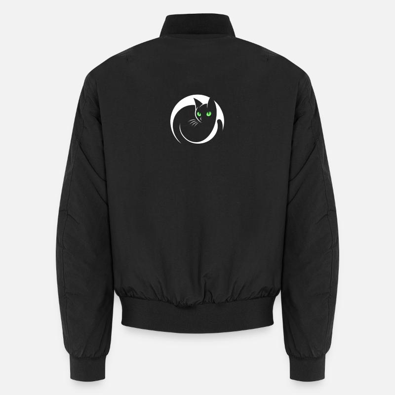 Elegant Black Cat Unisex Bomber Jacket