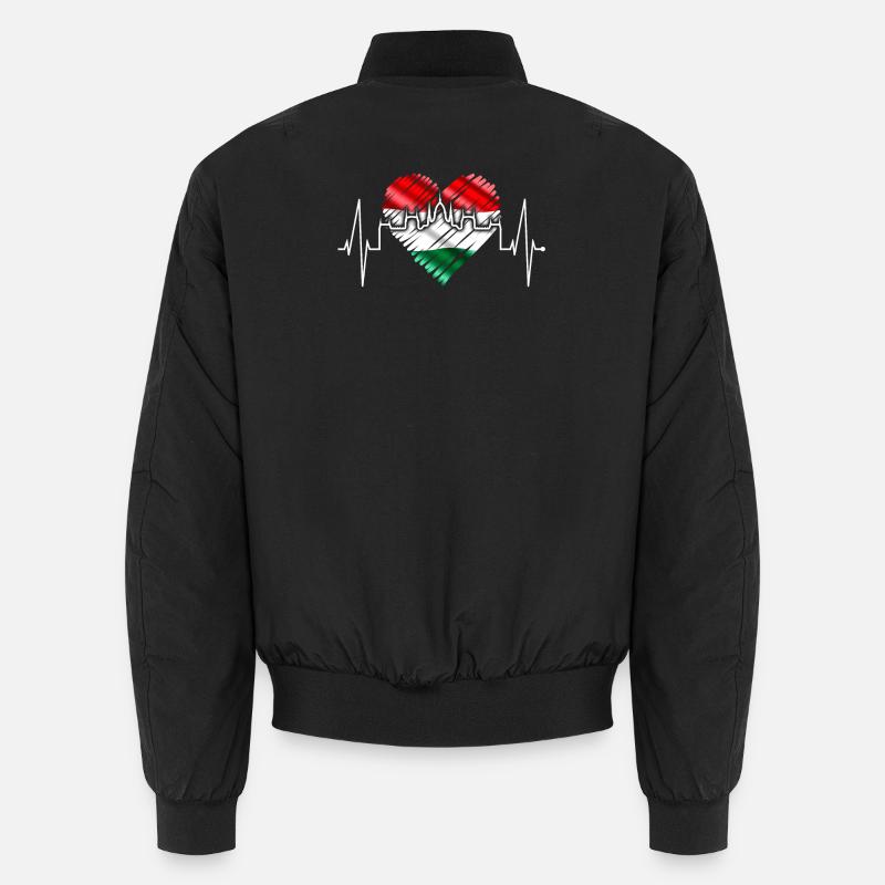 Budapest Skyline Heartbeat Hungary Heart Budapester Unisex Bomber Jacket