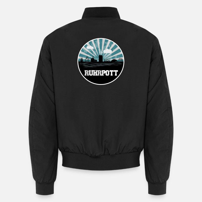 Ruhrpott Blue Hour Skyline - Unisex Bomberjacke - Schwarz