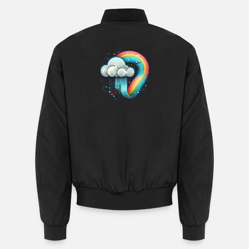 Rainbow Cloud Unisex Bomber Jacket