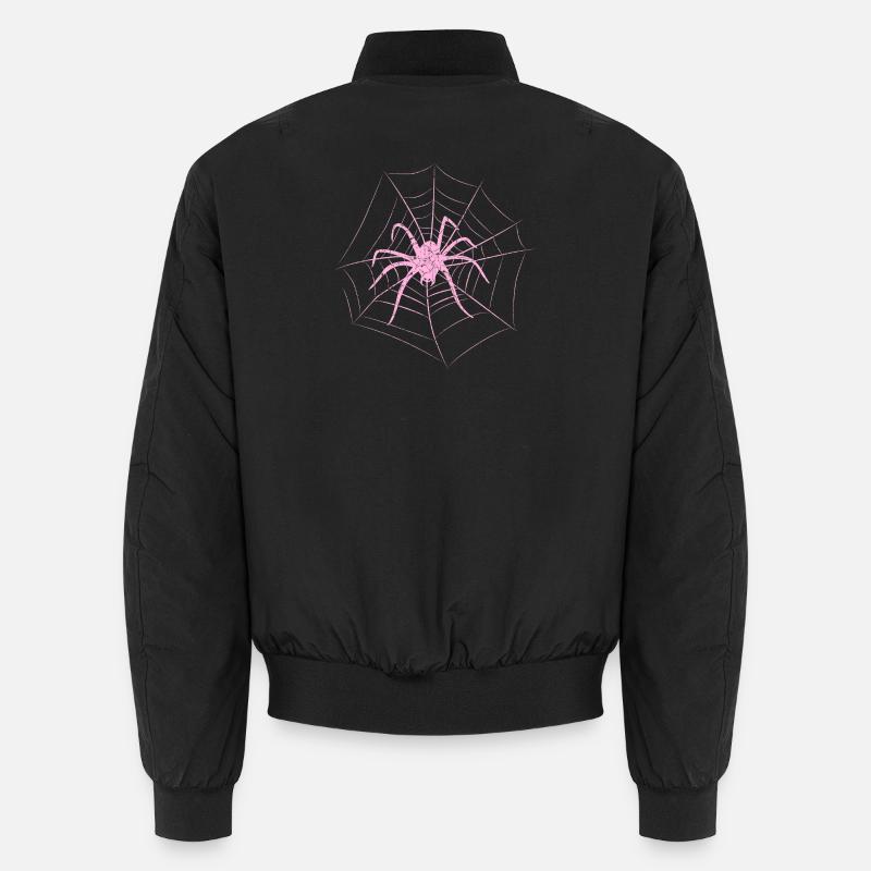 Spinne im Netz Halloween - Unisex Bomberjacke - Schwarz