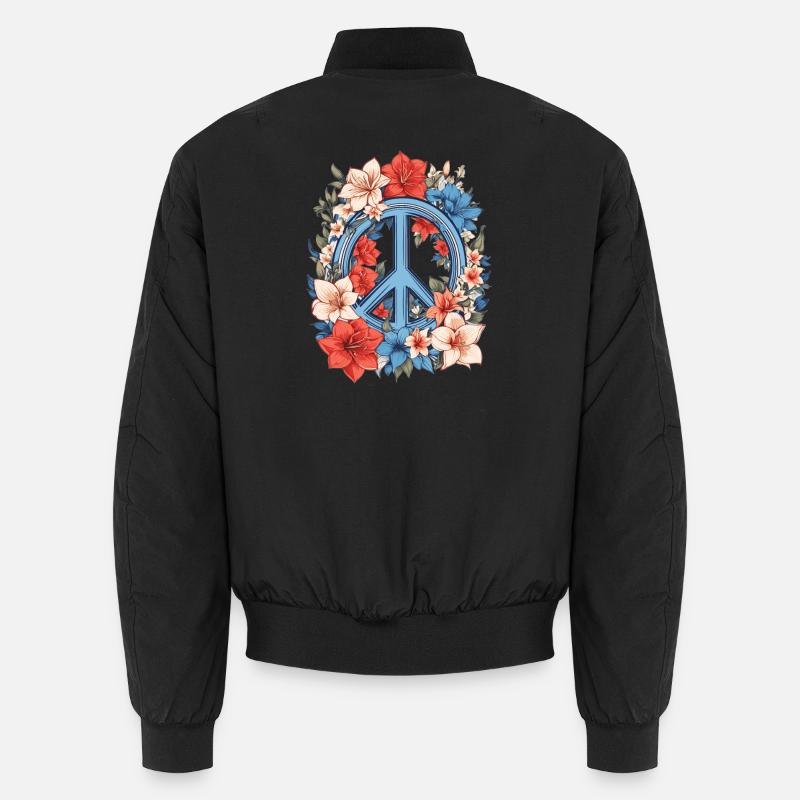 Peace Sign Unisex Bomber Jacket