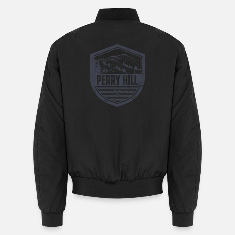 Perry Hill Mountain Badge - Unisex Bomber Jacket - black