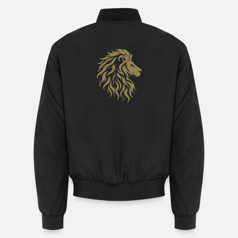 Silhouette majestueuse de tête de lion Bomber unisexe