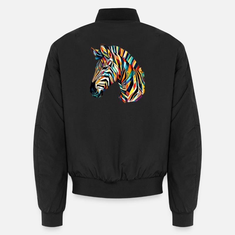 Zebra - Unisex Bomberjacke - Schwarz