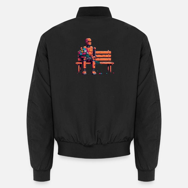 Robot Fleurs Rouillées Robot Amour Romance Bomber unisexe