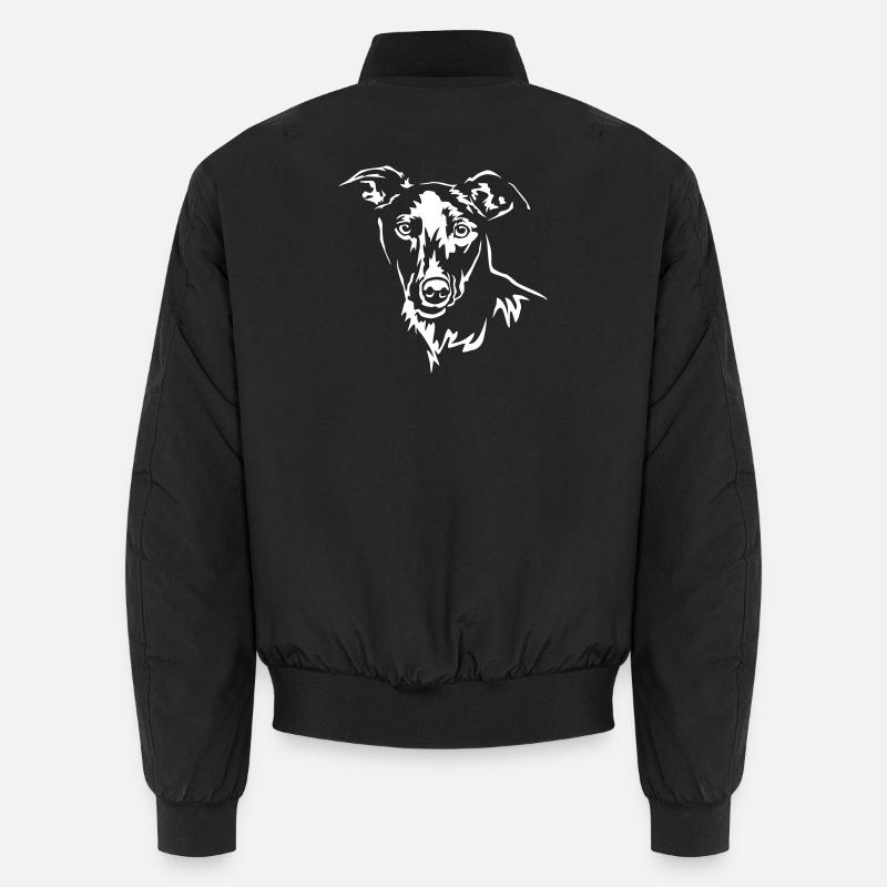 Whippet Kopf "Black Edition" Unisex Bomberjacke