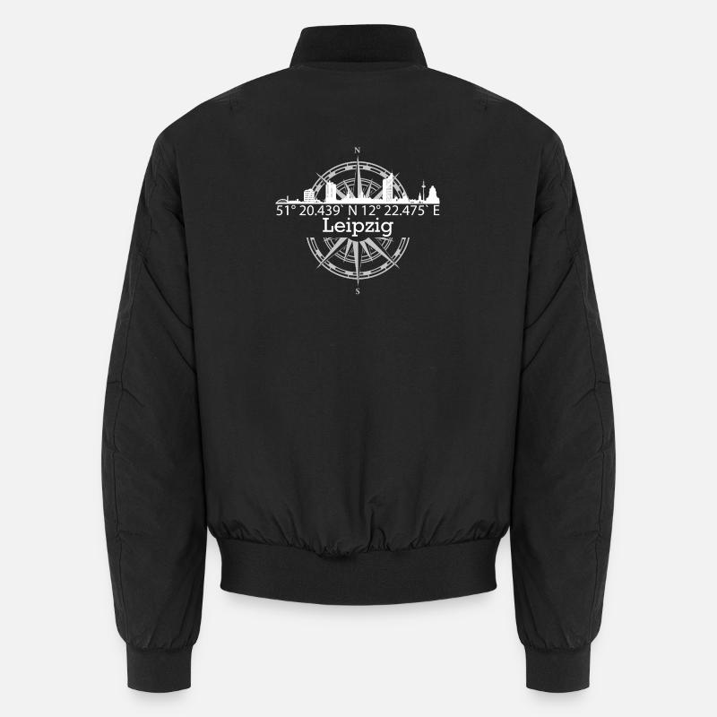 Skyline Leipzig - Unisex Bomberjacke - Schwarz