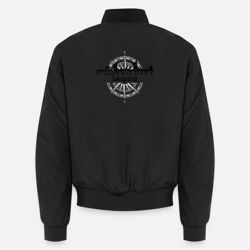 Skyline Leipzig - Unisex Bomberjacke - Schwarz