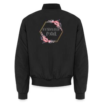 Österreich Innsbruck Mädchen Heimat Geschenk - Unisex Bomberjacke - Schwarz - Hinten - AI Model Male 185 light (185cm)