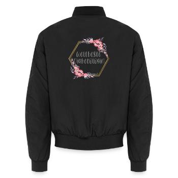 Diabetologin Ärztin Doktorin Beruf Geschenk - Unisex Bomberjacke - Schwarz - Hinten - AI Model Male 185 light (185cm)