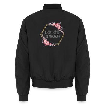 Gynäkologin Ärztin Doktorin Beruf Geschenk - Unisex Bomberjacke - Schwarz - Hinten - AI Model Male 185 light (185cm)
