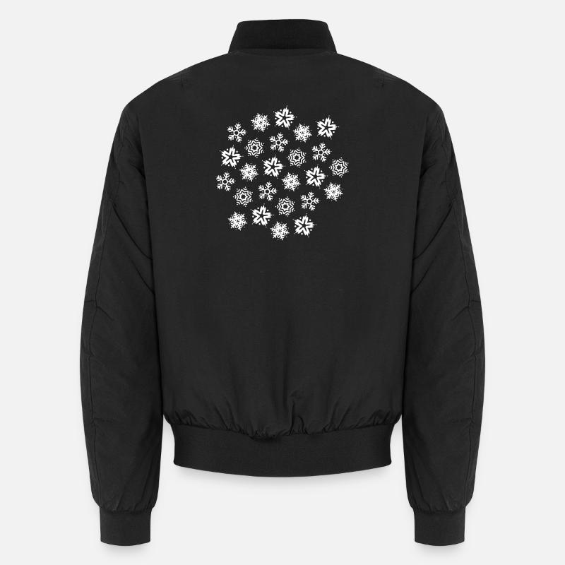 Pattern Snowflakes Snow Crystals Snow Winter Unisex Bomber Jacket