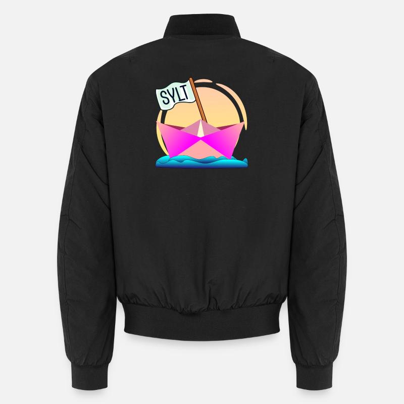 Papierboot - Sylt Norddeutschland - BOOTFAHREN Unisex Bomberjacke