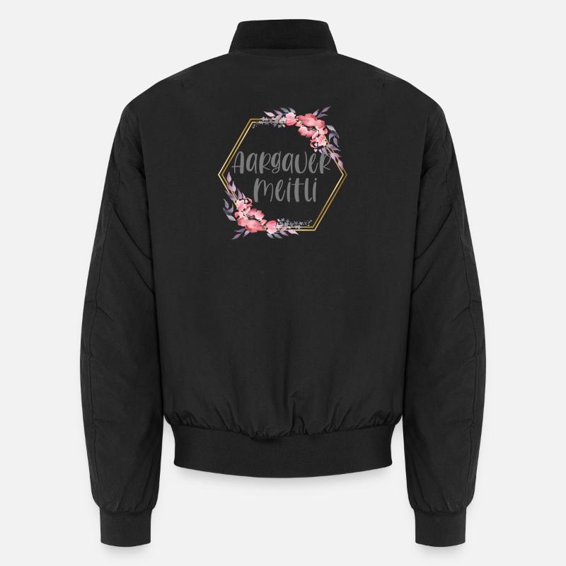 Schweiz Aargauer Mädchen Heimat Geschenk - Unisex Bomberjacke - Schwarz