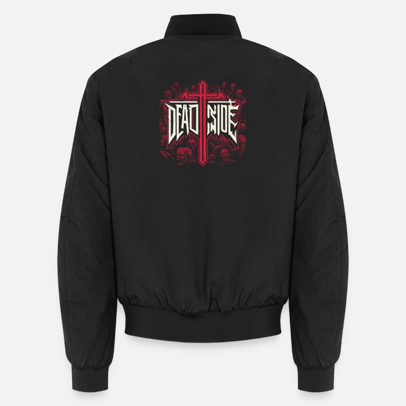 Infernal Design with Sword and Skulls Unisex Bomber Jacket
