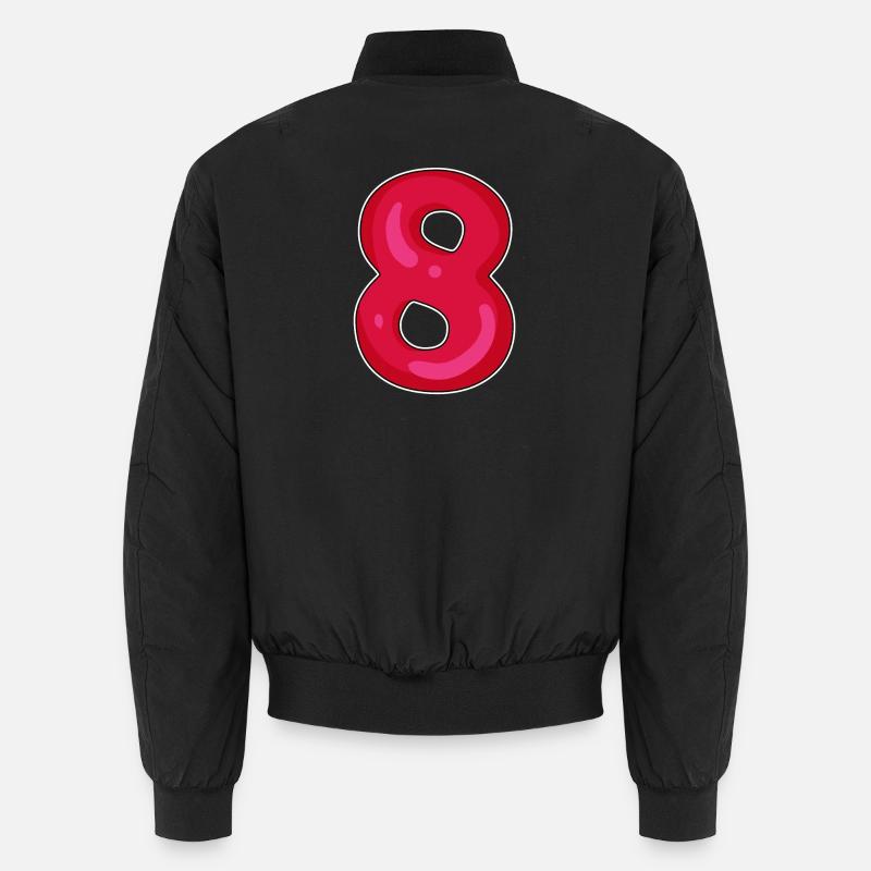 Number 8 Number Eight - Unisex Bomber Jacket - black