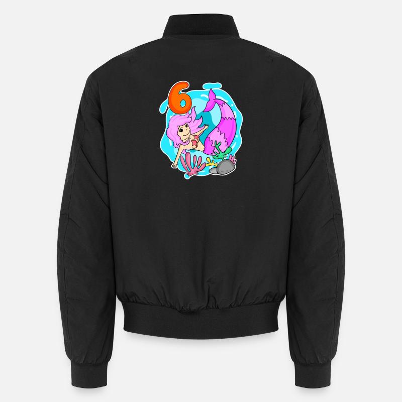 Mädchen - 6. Geburtstag Meerjungfrau - Tochter Unisex Bomberjacke