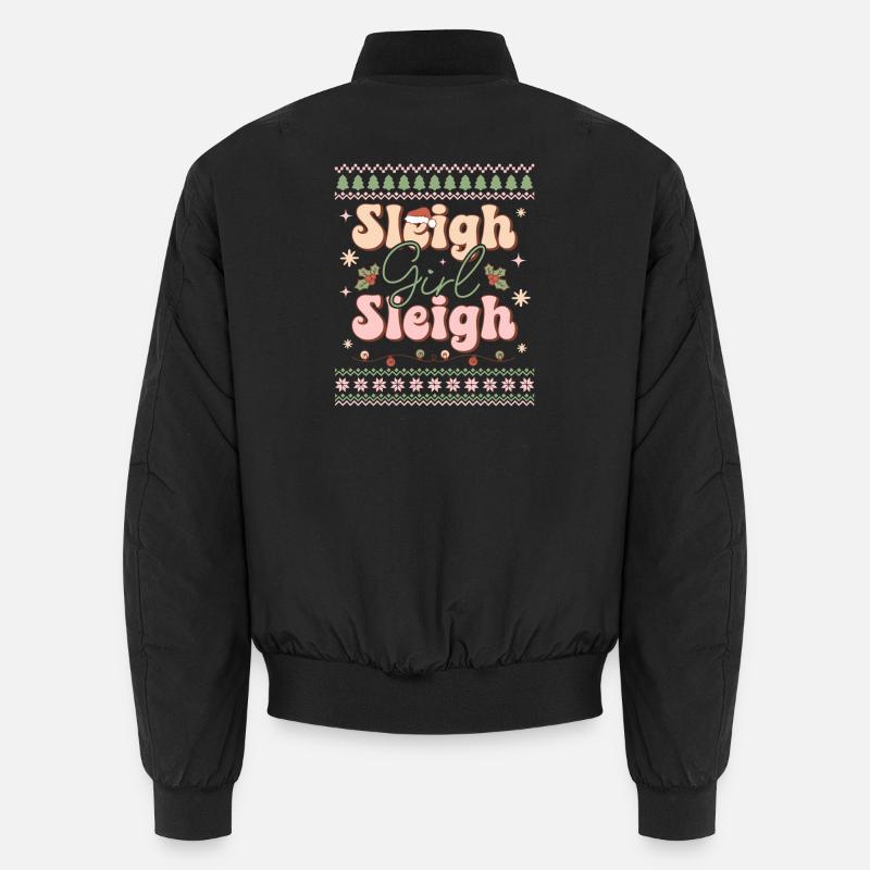 Hässlicher Weihnachtspullover - Unisex Bomberjacke - Schwarz