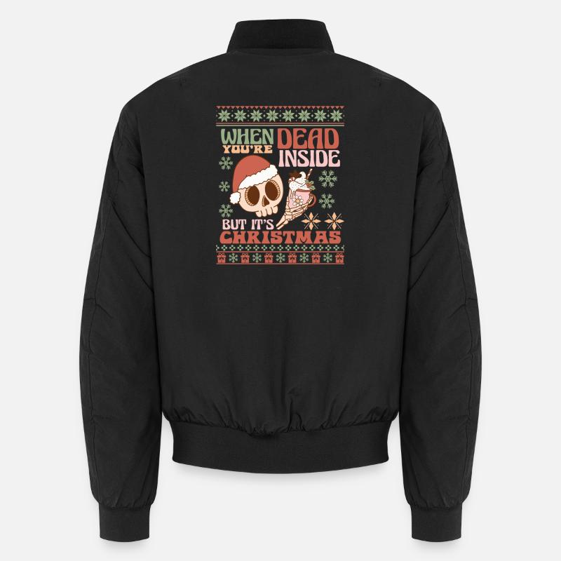 Hässlicher Weihnachtspullover - Unisex Bomberjacke - Schwarz