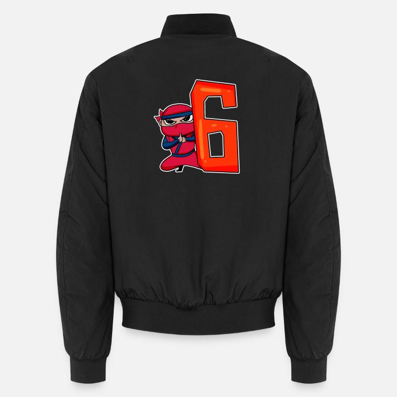 6 Year Old Boy Ninja - 6th Birthday - I'm 6 Unisex Bomber Jacket
