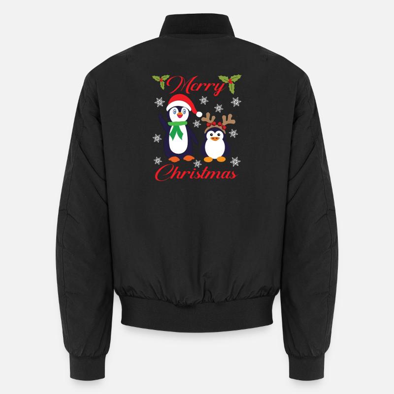 JOYEUX NOËL AVEC LES PINGOUINS DE NOËL Bomber unisexe